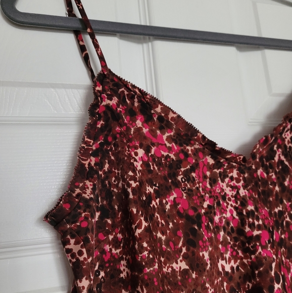 Medium Aritzia Satin Cami - Brown and Pink - Picture 4 of 4